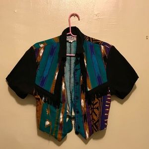 Vintage cropped western shirt